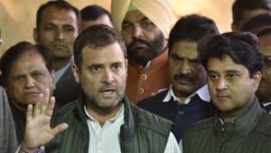 The Congress has appointed two separate general secretaries for Uttar Pradesh: Priyanka Gandhi Vadra and Jyotiraditya Scindia will be in charge of East and West Uttar Pradesh respectively. (Photo by Sanjeev Verma / Hindustan Times)(Sanjeev Verma/HT PHOTO)