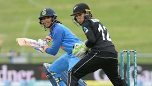 India’s Smriti Mandhana plays a shot againts New Zealand in Napier.(BCCI/ Twitter) India’s Smriti Mandhana plays a shot againts New Zealand in Napier.(BCCI/ Twitter)