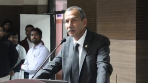 Response of the Indian Army at the border is strong, said Lt Gen (retd) Deependra Singh Hooda here on Wednesday(Hindustan Times) Response of the Indian Army at the border is strong, said Lt Gen (retd) Deependra Singh Hooda here on Wednesday(Hindustan Times)