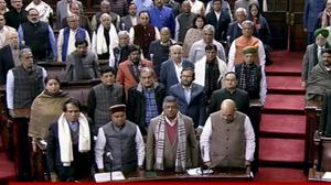 A view of Rajya Sabha during the Parliament Winter Session, in New Delhi, Wednesday, Jan 9, 2019.(RSTV grab via PTI) A view of Rajya Sabha during the Parliament Winter Session, in New Delhi, Wednesday, Jan 9, 2019.(RSTV grab via PTI)