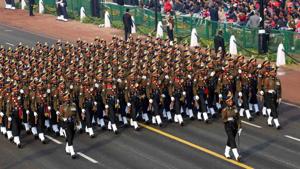 Lieutenant Bhavana Kasturi leads all-male Army Service Corps (ASC) contingent during the full dress rehearsal for the Republic Day Parade at Rajpath in New Delhi, Wednesday, Jan 23, 2019. Kasturi will be the first-ever lady officer to lead an all-male contingent in the Republic Day parade.(PTI) Lieutenant Bhavana Kasturi leads all-male Army Service Corps (ASC) contingent during the full dress rehearsal for the Republic Day Parade at Rajpath in New Delhi, Wednesday, Jan 23, 2019. Kasturi will be the first-ever lady officer to lead an all-male contingent in the Republic Day parade.(PTI)