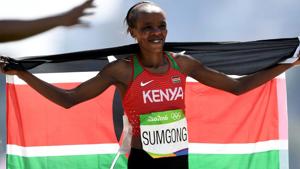 File image of Jemima Sumgong.(Reuters) File image of Jemima Sumgong.(Reuters)