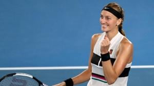 Czech Republic's Petra Kvitova reacts during match against Danielle Collins.(REUTERS) Czech Republic's Petra Kvitova reacts during match against Danielle Collins.(REUTERS)