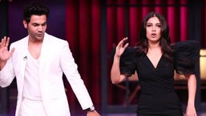 Bhumi Pednekar will make her Koffee With Karan debut alongside Rajkummar Rao.(Twitter) Bhumi Pednekar will make her Koffee With Karan debut alongside Rajkummar Rao.(Twitter)