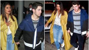 Priyanka Chopra with husband Nick Jonas were spotted on a night out.(Instagram) Priyanka Chopra with husband Nick Jonas were spotted on a night out.(Instagram)