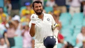 India's Cheteshwar Pujara celebrates his century during the first day of the final Test against Australia.(AFP) India's Cheteshwar Pujara celebrates his century during the first day of the final Test against Australia.(AFP)
