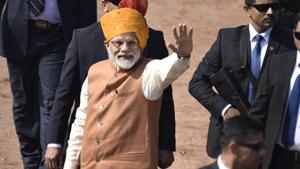 New Delhi, India - Jan. 26, 2019:Prime Minister Narendra Modi (L) waves to spectators after the Republic Day Parade in New Delhi, India, on Saturday, January 26, 2019. (Photo by Raj K Raj/ Hindustan Times)(Raj K Raj/HT PHOTO) New Delhi, India - Jan. 26, 2019:Prime Minister Narendra Modi (L) waves to spectators after the Republic Day Parade in New Delhi, India, on Saturday, January 26, 2019. (Photo by Raj K Raj/ Hindustan Times)(Raj K Raj/HT PHOTO)