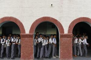 The walls in the classrooms and verandas had red stains caused by betel spitting, some toilets at the school had no doors, no books were issued from the library since September last year, the report said.(Picture for representation) The walls in the classrooms and verandas had red stains caused by betel spitting, some toilets at the school had no doors, no books were issued from the library since September last year, the report said.(Picture for representation)