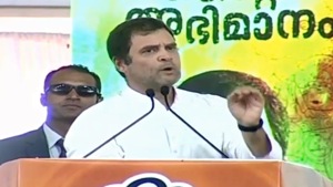 Congress president Rahul Gandhi kicked off the United Democratic Front’s election campaign in Kochi today.(Congress/Youtube) Congress president Rahul Gandhi kicked off the United Democratic Front’s election campaign in Kochi today.(Congress/Youtube)
