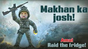 “URI: The Surgical Strike, popular and patriotic movie!” the tweet posted along with the tribute says.(Amul.coop/Twitter) “URI: The Surgical Strike, popular and patriotic movie!” the tweet posted along with the tribute says.(Amul.coop/Twitter)