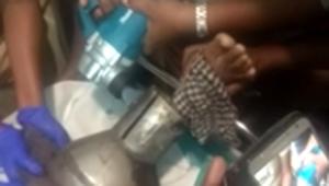 Railway police rushed to the scene to help her.(Screengrab) Railway police rushed to the scene to help her.(Screengrab)