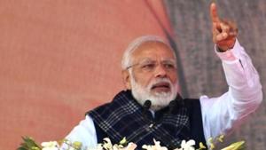 PM Modi was addressing a function after laying the foundation for an international terminal at Surat airport.(HT File Photo) PM Modi was addressing a function after laying the foundation for an international terminal at Surat airport.(HT File Photo)