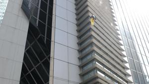Alain Robert, popularly known as the "French Spiderman", climbing the 47-storey GT Tower in Manila.(AFP) Alain Robert, popularly known as the "French Spiderman", climbing the 47-storey GT Tower in Manila.(AFP)