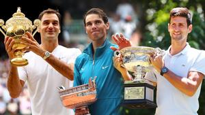 Left to right: Federer, Nadal and Djokovic have dominated world tennis for more than a decade.(GettyImages) Left to right: Federer, Nadal and Djokovic have dominated world tennis for more than a decade.(GettyImages)