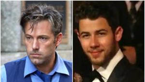Ben Affleck as Bruce Wayne and Nick Jonas. Ben Affleck as Bruce Wayne and Nick Jonas.