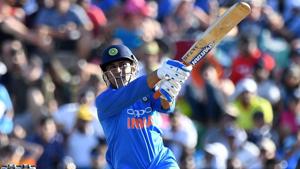 MS Dhoni plays a shot during the second one-day international (ODI) match between New Zealand and India.(AFP) MS Dhoni plays a shot during the second one-day international (ODI) match between New Zealand and India.(AFP)