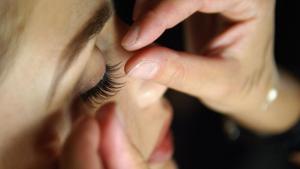 In this file photo taken on September 11, 2005, A model gets false eyelashes applied backstage at the Diesel Spring 2006 fashion show during Olympus Fashion Week at Hammerstein Ballroom in New York City.(AFP) In this file photo taken on September 11, 2005, A model gets false eyelashes applied backstage at the Diesel Spring 2006 fashion show during Olympus Fashion Week at Hammerstein Ballroom in New York City.(AFP)