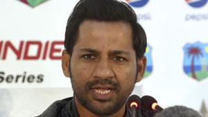 Pakistan's banned captain Sarfraz Ahmed listens to a reporter during a press conference in Karachi.(AP) Pakistan's banned captain Sarfraz Ahmed listens to a reporter during a press conference in Karachi.(AP)