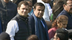 Union minister Nitin Gadkari on Monday hit back at Rahul Gandhi, saying he did not need a certificate of courage from the Congress president after the latter had described him as the only person in BJP with guts over a comment on “domestic responsibilities”.(PTI FILE PHOTO) Union minister Nitin Gadkari on Monday hit back at Rahul Gandhi, saying he did not need a certificate of courage from the Congress president after the latter had described him as the only person in BJP with guts over a comment on “domestic responsibilities”.(PTI FILE PHOTO)
