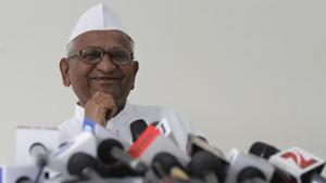 Anna Hazare said it was his Lokpal agitation that catapulted the BJP and also the AAP to power .((HT)) Anna Hazare said it was his Lokpal agitation that catapulted the BJP and also the AAP to power .((HT))