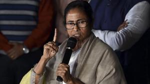 West Bengal chief minister Mamata Banerjee addresses media after comes out from Kolkata Police Commissioner Rajeev Kumar's residence, in Kolkata, Sunday late evening, Feb 03, 2019.(PTI file photo) West Bengal chief minister Mamata Banerjee addresses media after comes out from Kolkata Police Commissioner Rajeev Kumar's residence, in Kolkata, Sunday late evening, Feb 03, 2019.(PTI file photo)