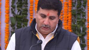 Rajasthan revenue minister Harish Choudhary said no to his name being displayed on a plaque put up for the inauguration of a project in his constituency.(Prabhakar Sharma / HT File) Rajasthan revenue minister Harish Choudhary said no to his name being displayed on a plaque put up for the inauguration of a project in his constituency.(Prabhakar Sharma / HT File)