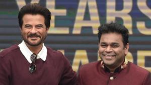 Indian Bollywood actor Anil Kapoor (L) poses with music director AR Rahman during an event to celebrate ten years since winning the Oscar award for Best Original Score in 2009 for the film Slumdog Millionaire.(AFP) Indian Bollywood actor Anil Kapoor (L) poses with music director AR Rahman during an event to celebrate ten years since winning the Oscar award for Best Original Score in 2009 for the film Slumdog Millionaire.(AFP)