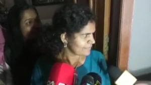 Kanaka Durga had entered the Sabarimala temple along with Bindu on January 2 this year amid protests against opening of the Kerala shrine to women of all age groups.(Photo: Twitter/@ANI) Kanaka Durga had entered the Sabarimala temple along with Bindu on January 2 this year amid protests against opening of the Kerala shrine to women of all age groups.(Photo: Twitter/@ANI)