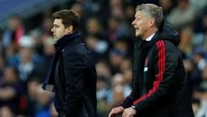 Tottenham manager Mauricio Pochettino looks on as Manchester United interim manager Ole Gunnar Solskjaer reacts(REUTERS) Tottenham manager Mauricio Pochettino looks on as Manchester United interim manager Ole Gunnar Solskjaer reacts(REUTERS)