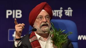 Union housing and urban affairs minister Hardeep Singh Puri on Tuesday accused the Aam Aadmi Party government in Delhi of delaying in regularisation process of unauthorised colonies.(Mohd Zakir/HT Photo) Union housing and urban affairs minister Hardeep Singh Puri on Tuesday accused the Aam Aadmi Party government in Delhi of delaying in regularisation process of unauthorised colonies.(Mohd Zakir/HT Photo)