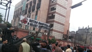 ources said the fire was caused due to a gas leakage.(HT Photo) ources said the fire was caused due to a gas leakage.(HT Photo)