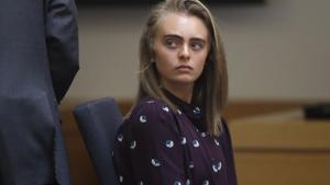 Michelle Carter sits in Taunton District Court in Taunton, Mass. Carter was convicted of involuntary manslaughter and sentenced to prison for encouraging 18-year-old Conrad Roy, III to kill himself in July 2014.(AP) Michelle Carter sits in Taunton District Court in Taunton, Mass. Carter was convicted of involuntary manslaughter and sentenced to prison for encouraging 18-year-old Conrad Roy, III to kill himself in July 2014.(AP)