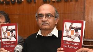 Advocate Prashant Bhushan at an event in New Delhi, on Tuesday, February 5, 2019.(Arvind Yadav/HT PHOTO) Advocate Prashant Bhushan at an event in New Delhi, on Tuesday, February 5, 2019.(Arvind Yadav/HT PHOTO)