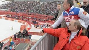 File image of Russian President Vladimir Putin, foreground, watches downhill ski competition of the 2014 Winter Paralympics in Roza Khutor, mountain district of Sochi, Russia.(AP) File image of Russian President Vladimir Putin, foreground, watches downhill ski competition of the 2014 Winter Paralympics in Roza Khutor, mountain district of Sochi, Russia.(AP)