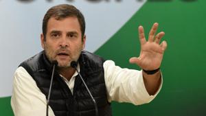 Congress president Rahul Gandhi on Friday attacked the Narendra Modi government over the controversial Rafale deal.(Mohd Zakir/HT file photo) Congress president Rahul Gandhi on Friday attacked the Narendra Modi government over the controversial Rafale deal.(Mohd Zakir/HT file photo)