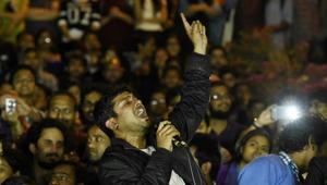 Kanhaiya Kumar addresses students after his release(HT File) Kanhaiya Kumar addresses students after his release(HT File)