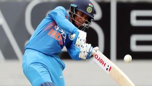 Smriti Mandhana plays a shot during the second Twenty20 international women's cricket match.(AFP) Smriti Mandhana plays a shot during the second Twenty20 international women's cricket match.(AFP)