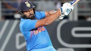 Rohit Sharma plays a shot during the second Twenty20 international match between New Zealand and India.(AFP) Rohit Sharma plays a shot during the second Twenty20 international match between New Zealand and India.(AFP)