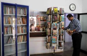 Each reading centre has a display unit, a cabinet with books, seating facilities and CCTV cameras keeping a vigil eye. Each reading centre has a display unit, a cabinet with books, seating facilities and CCTV cameras keeping a vigil eye.
