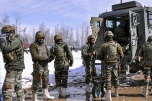 The gun fight was triggered after a cordon and search operation was launched by a joint party of forces including police and army at Bugam in Chadoora area of Budgam district.(PTI file photo) The gun fight was triggered after a cordon and search operation was launched by a joint party of forces including police and army at Bugam in Chadoora area of Budgam district.(PTI file photo)