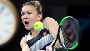 Romania's Simona Halep in action during the match against Serena Williams.(REUTERS) Romania's Simona Halep in action during the match against Serena Williams.(REUTERS)