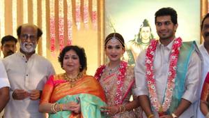 Soundarya Rajinikanth and Vishagna Vanangamudi got married on Monday in Chennai. Soundarya Rajinikanth and Vishagna Vanangamudi got married on Monday in Chennai.