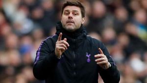 Tottenham manager Mauricio Pochettino during the match.(Action Images via Reuters) Tottenham manager Mauricio Pochettino during the match.(Action Images via Reuters)