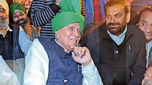 INLD president Om Prakash Chautala at a party workers’ meeting in Ambala on Monday, Feb 11, 2019.(HT Photo) INLD president Om Prakash Chautala at a party workers’ meeting in Ambala on Monday, Feb 11, 2019.(HT Photo)