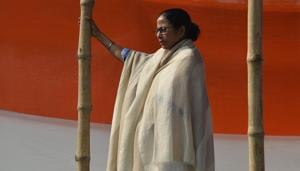 It seemed that Mamata Banerjee picked up from where she left during the rally on January 19 when almost two dozen leaders of parties opposed to the Bharatiya Janata Party gathered at her unity show in Kolkata’s Brigade Parade ground(Arijit Sen/HT Photo)