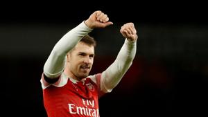 Arsenal's Aaron Ramsey celebrates after the match(Action Images via Reuters) Arsenal's Aaron Ramsey celebrates after the match(Action Images via Reuters)