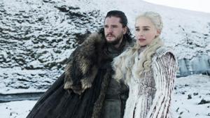 Kit Harington and Emilia Clarke in Game of Thrones season 8. Kit Harington and Emilia Clarke in Game of Thrones season 8.