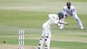 South African batsman Quinton de Kock bats the ball during day 1 of the first Test cricket match between South Africa and Sri Lanka held at the Kingsmead Stadium in Durban on February 13, 2019(AFP) South African batsman Quinton de Kock bats the ball during day 1 of the first Test cricket match between South Africa and Sri Lanka held at the Kingsmead Stadium in Durban on February 13, 2019(AFP)