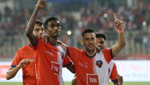 Sergio Lobera’s team were on top throughout the game and denied the visitors space and time on the ball(FC Goa Twitter Handle) Sergio Lobera’s team were on top throughout the game and denied the visitors space and time on the ball(FC Goa Twitter Handle)