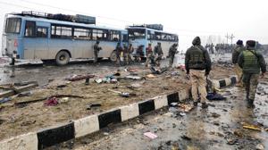 In the attack that took place around 3pm, a Mahindra Scorpio, loaded with nearly 250kg of explosives rammed into a convoy of the security forces, leaving as many as 43 CRPF jawans dead. The Jaish-e-Mohammad has claimed responsibility for the attack.(ANI) In the attack that took place around 3pm, a Mahindra Scorpio, loaded with nearly 250kg of explosives rammed into a convoy of the security forces, leaving as many as 43 CRPF jawans dead. The Jaish-e-Mohammad has claimed responsibility for the attack.(ANI)